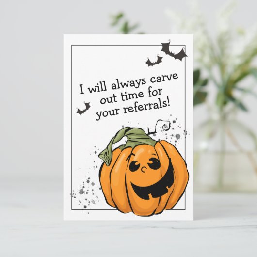 Carve Time für Ihr Referendum Halloween Dankeskarte (Stehend Vorderseite)