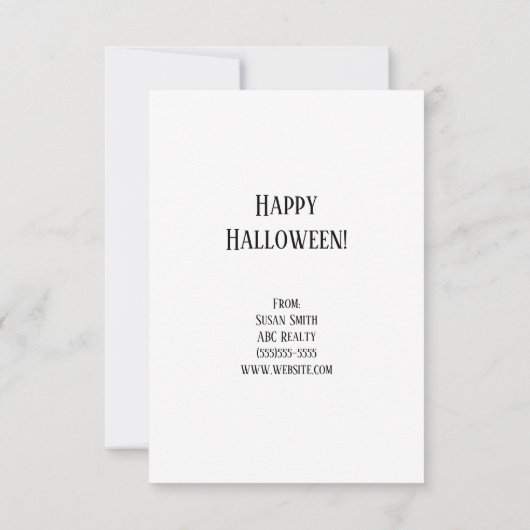 Carve Time für Ihr Referendum Halloween Dankeskarte (Rückseite)