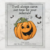 Carve Time für Ihr Referendum Halloween Weinetikett (Einzelnes Label)