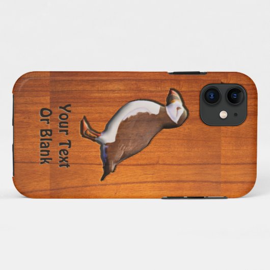 Carved Atlantic Puffin Case-Mate iPhone Hülle (Rückseite (Horizontal))