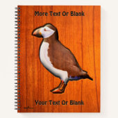 Carved Atlantic Puffin-Notebook Notizblock (Vorderseite)