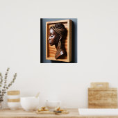 "Carved Beauty - 3D Braided Hairstyle Wall Art Poster (Küche)