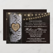 Carved Birch Tree Probe Dinner Einladung (Vorne/Hinten)