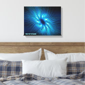 Carved Blue Star Canvas Print Leinwanddruck (Insitu (Schlafzimmer))
