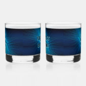 Carved Blue Star Canvas Print Whiskyglas (Rechts)