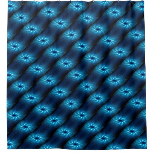 Carved Blue Star Duschvorhang (Vorderseite)