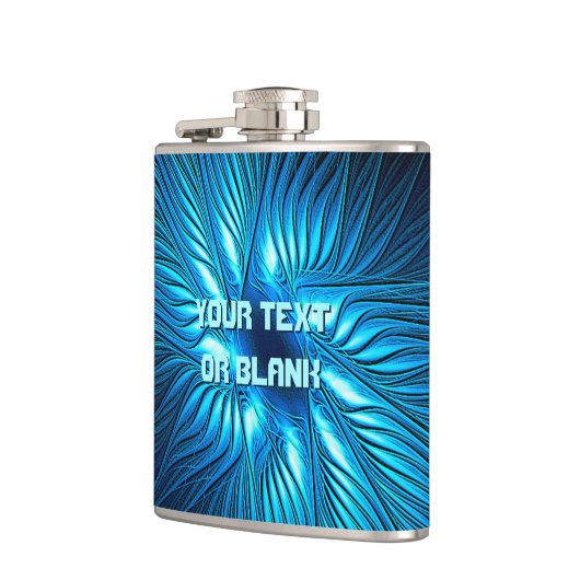 Carved Blue Star Flachmann (Links)