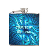 Carved Blue Star Flachmann (Vorderseite)