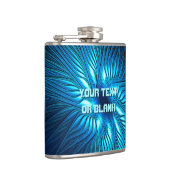 Carved Blue Star Flachmann (Rechts)