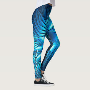 Carved Blue Star Leggings