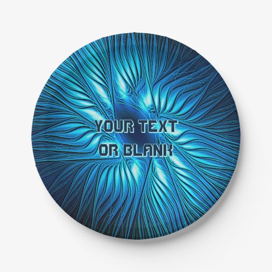 Carved Blue Star Pappteller (Vorderseite)