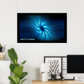 Carved Blue Star Poster (Heimbüro)