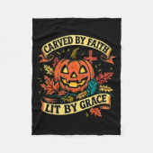 Carved By Faith Lit By Grace Religious Christian H Fleecedecke (Vorderseite)