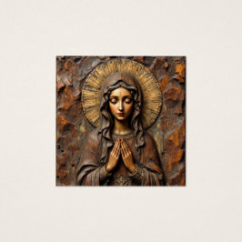 Carved Devotion  Wooden Mary