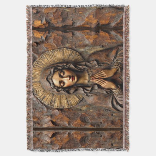 Carved Devotion  Wooden Mary Decke (Vorderseite Vertikal)