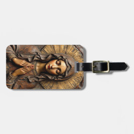 Carved Devotion  Wooden Mary Gepäckanhänger