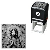 Carved Devotion  Wooden Mary Permastempel (Beispiel)