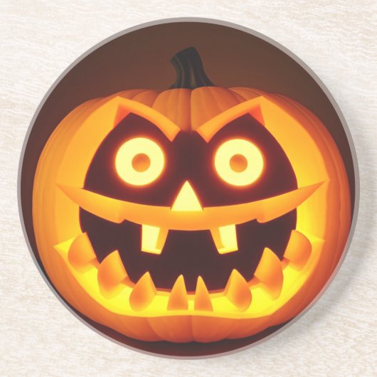 Carved Halloween Pumpkin Getränkeuntersetzer (Vorne)