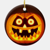 Carved Halloween Pumpkin Keramik Ornament (Hinten)