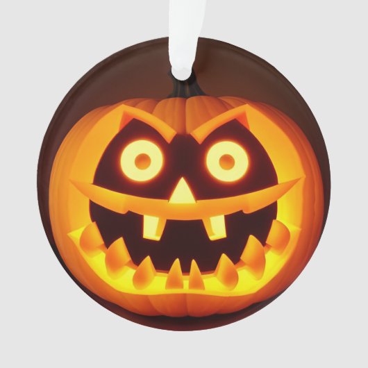 Carved Halloween Pumpkin Ornament (Vorderseite)