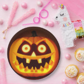 Carved Halloween Pumpkin Pappteller (Party)