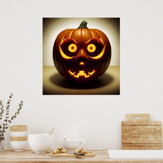 Carved Halloween Pumpkin Poster (Küche)