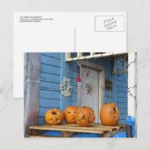 Carved Halloween Pumpkins Postkarte (Vorne/Hinten)