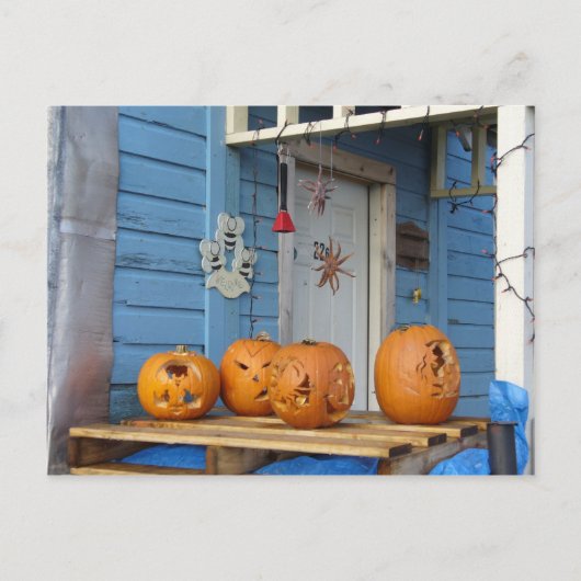 Carved Halloween Pumpkins Postkarte (Vorderseite)
