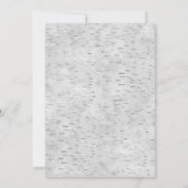 Carved Heart Birch Tree Bark Hochzeitseinladungen Einladung (Rückseite)