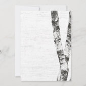 Carved Heart Birch Tree Wedding Einladung (Rückseite)