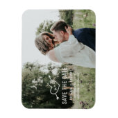 Carved Heart Save the Date Photo Magnet (Vertikal)