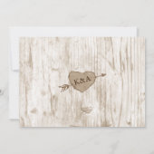 Carved Heart Tree Wedding Foto Save the Date (Rückseite)
