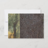 Carved Heart Tree Wedding RSVP Karte (Rückseite)