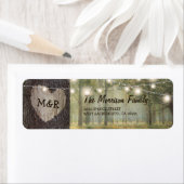 Carved Heart Tree Wedding | Rustikale String Light (Insitu)