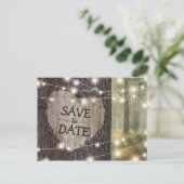 Carved Heart Tree Wedding | SAVE THE DATE Ankündigungspostkarte (Stehend Vorderseite)