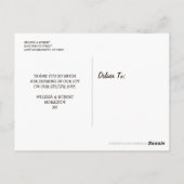 Carved Heart Tree Wedding Vielen Dank Postkarte (Rückseite)