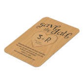 Carved Initals on Oak Tree Magnet (Linke Seite)