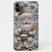 Carved Look Santa Claus Drummer Case-Mate iPhone Hülle (Rückseite)