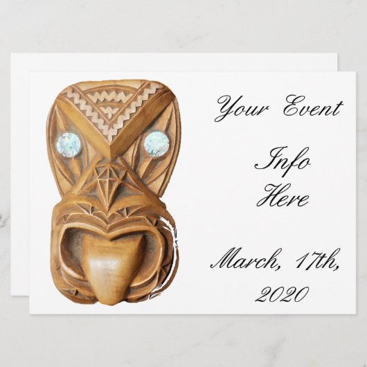 Carved Maori Tiki Face Thunder_Cove (Vorne/Hinten)