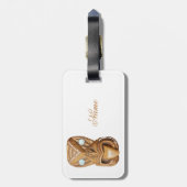 Carved Maori Tiki Face Thunder_Cove Gepäckanhänger (Rückseite vertikal)