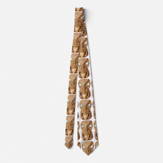 Carved Maori Tiki Face Thunder_Cove Krawatte (Rückseite)