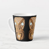 Carved Maori Tiki Face Thunder_Cove Milchtasse (Linke Ecke)