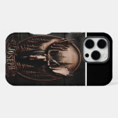 Carved Moose Portrait iPhone Hülle (Rückseite (Horizontal))