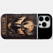 Carved Moose Wood Sign Case-Mate iPhone Hülle (Rückseite (Horizontal))