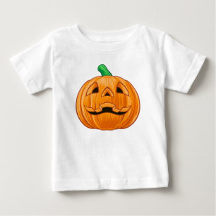 Carved Orange Pumpkin Detective Halloween Baby T-shirt