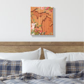 Carved Pine Wood Michigan | Floral Leinwanddruck (Insitu (Schlafzimmer))