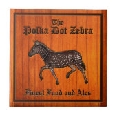 Carved Polka Dot Zebra English Pub Fliese (Vorderseite)