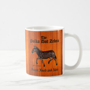 Carved Polka Dot Zebra English Pub Kaffeetasse