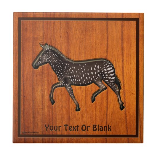 Carved Polka Dot Zebra Fliese (Vorderseite)