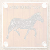 Carved Polka Dot Zebra Glasuntersetzer (Rückseite)